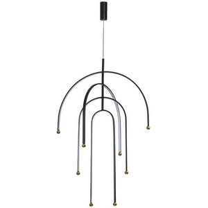 Подвесной светильник Odeon Light Memfi 6633/95L HIGHTECH ODL24 металл/черный/акрил LED 95W 3000K 220V