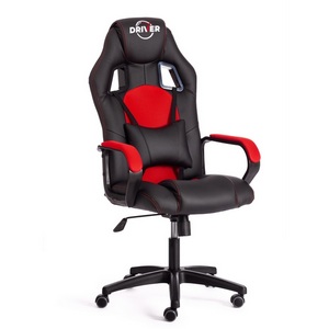 Кресло игровое с максимальной нагрузкой 120 кг DRIVER (22)  (черный,красныйй)